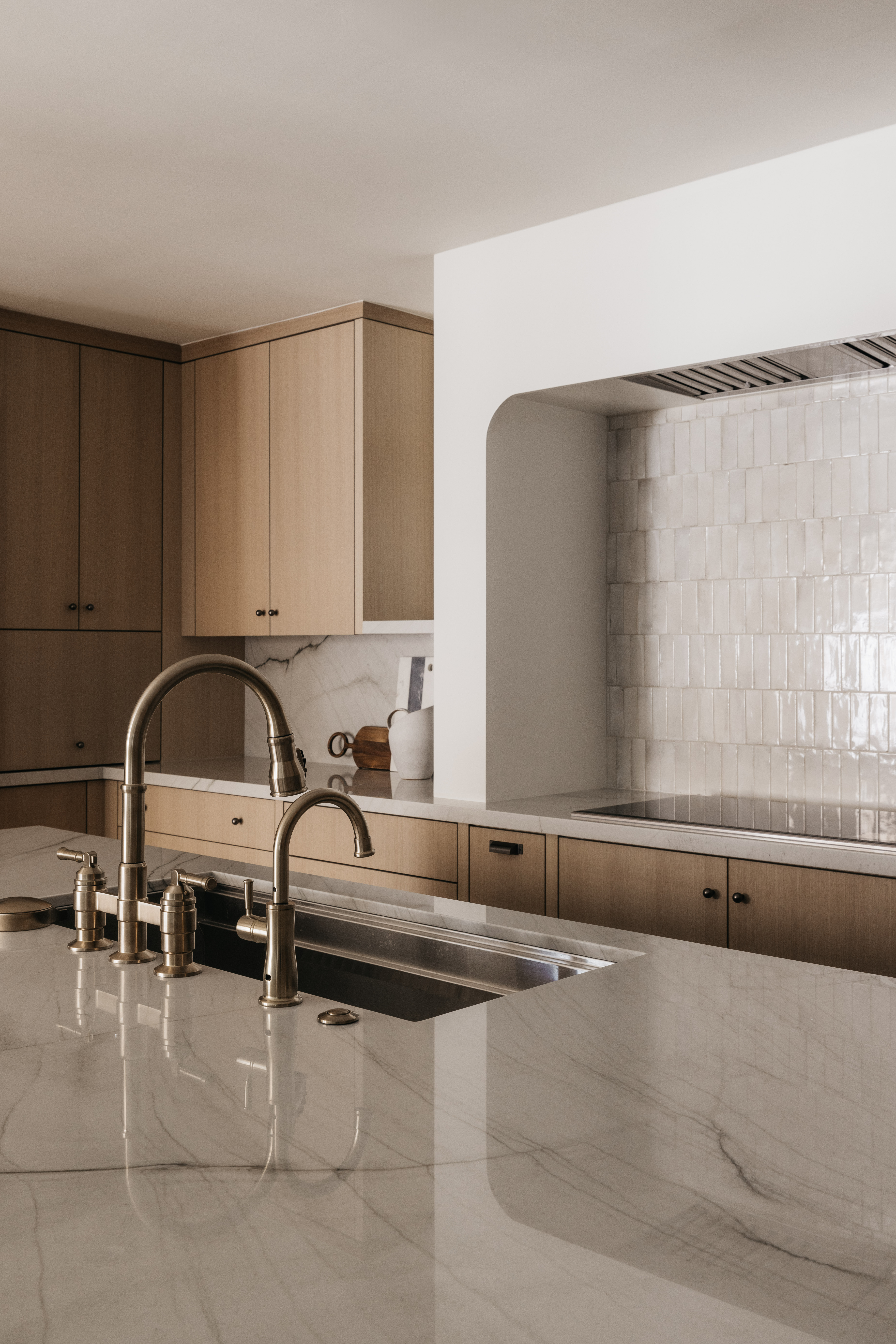 Sink and handmade tile arch detail, Golden Ranch