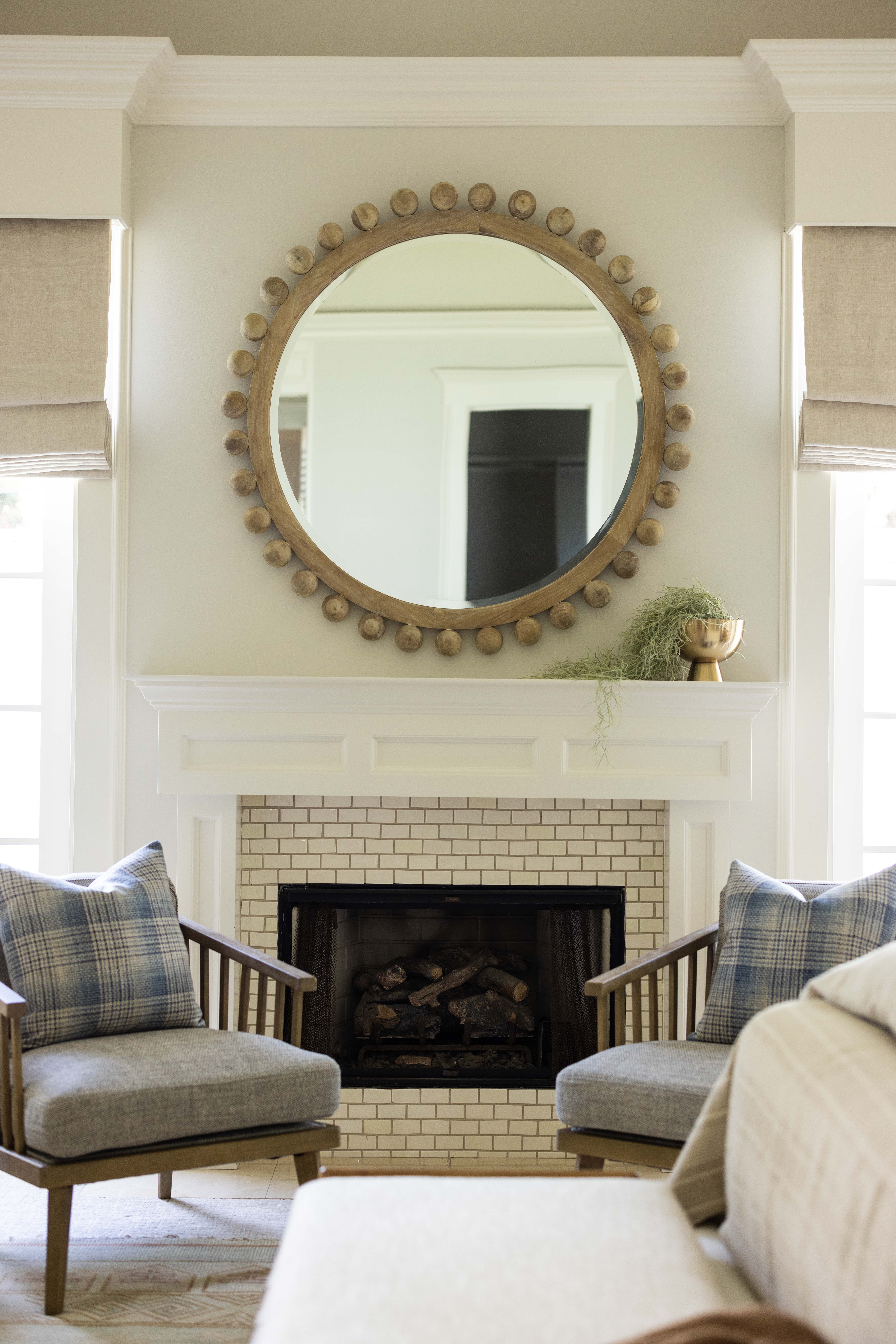 Master bedroom fireplace sitting area, Seaside Retreat